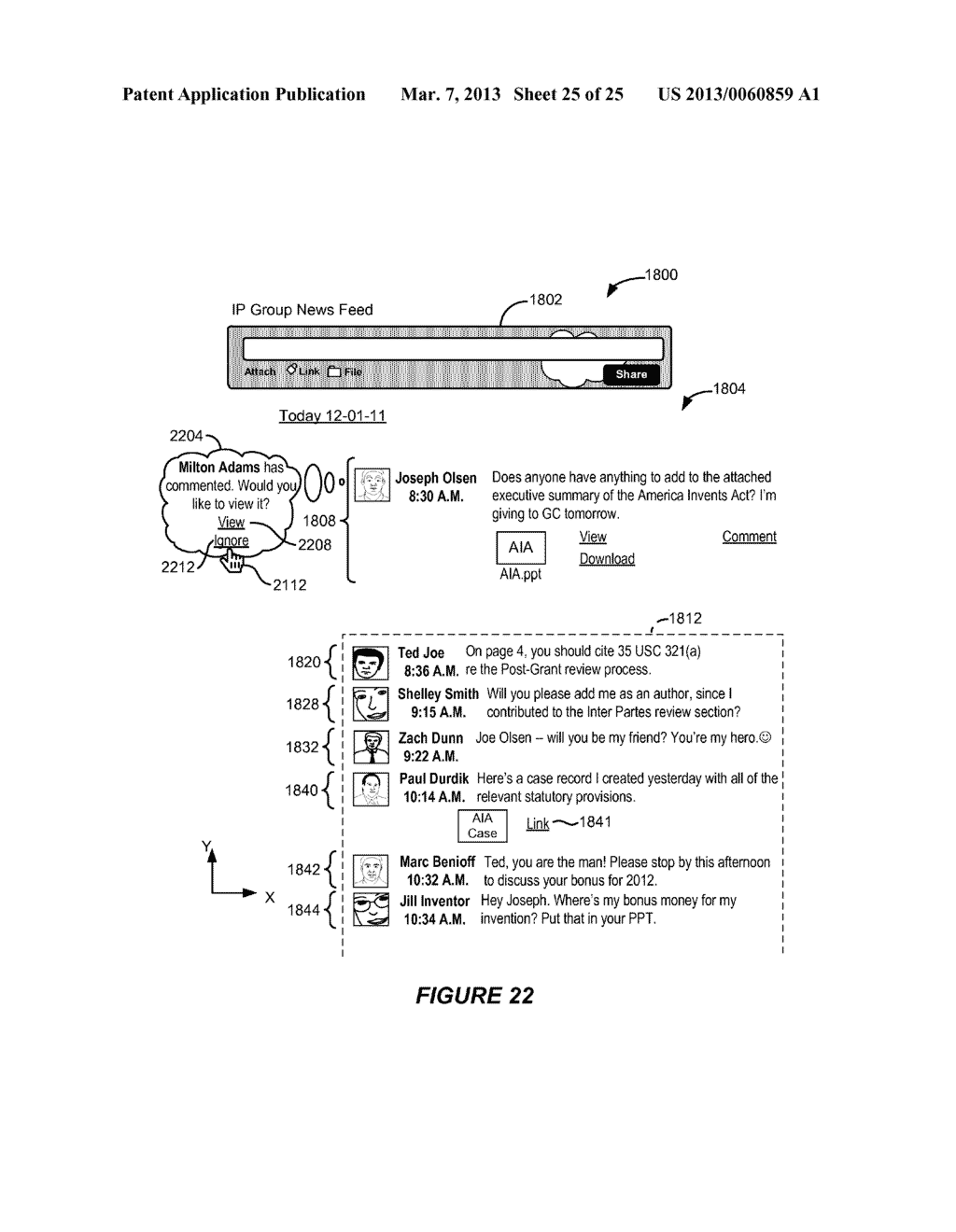 COMPUTER IMPLEMENTED METHODS AND APPARATUS FOR SELECTIVE DISPLAY OF     INFORMATION UPDATES OF A FEED OF AN ONLINE SOCIAL NETWORK - diagram, schematic, and image 26