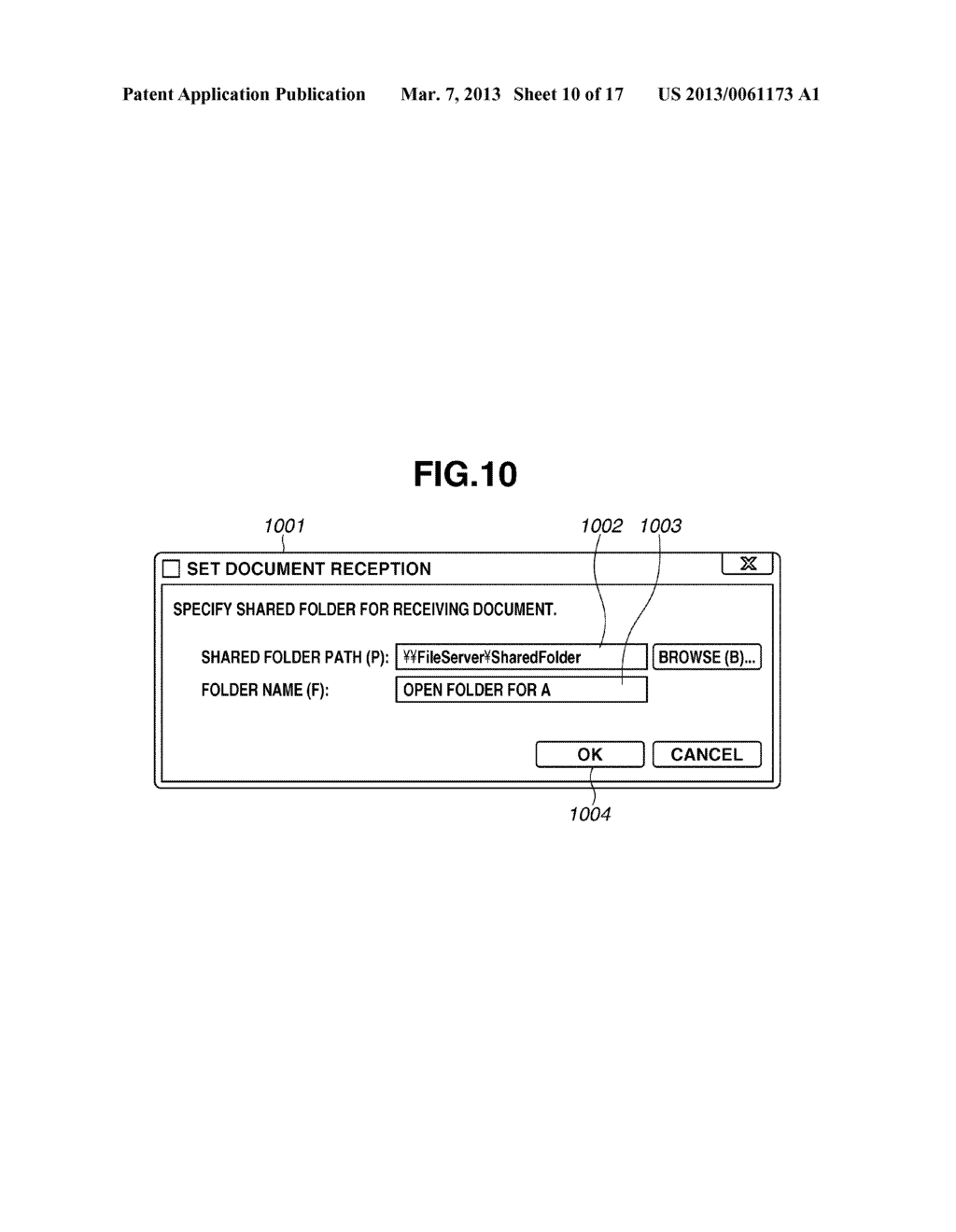 INFORMATION PROCESSING APPARATUS, CONTROL METHOD THEREOF, AND STORAGE     MEDIUM FOR TRANSMITTING A DATA FILE VIA A SHARED FOLDER - diagram, schematic, and image 11