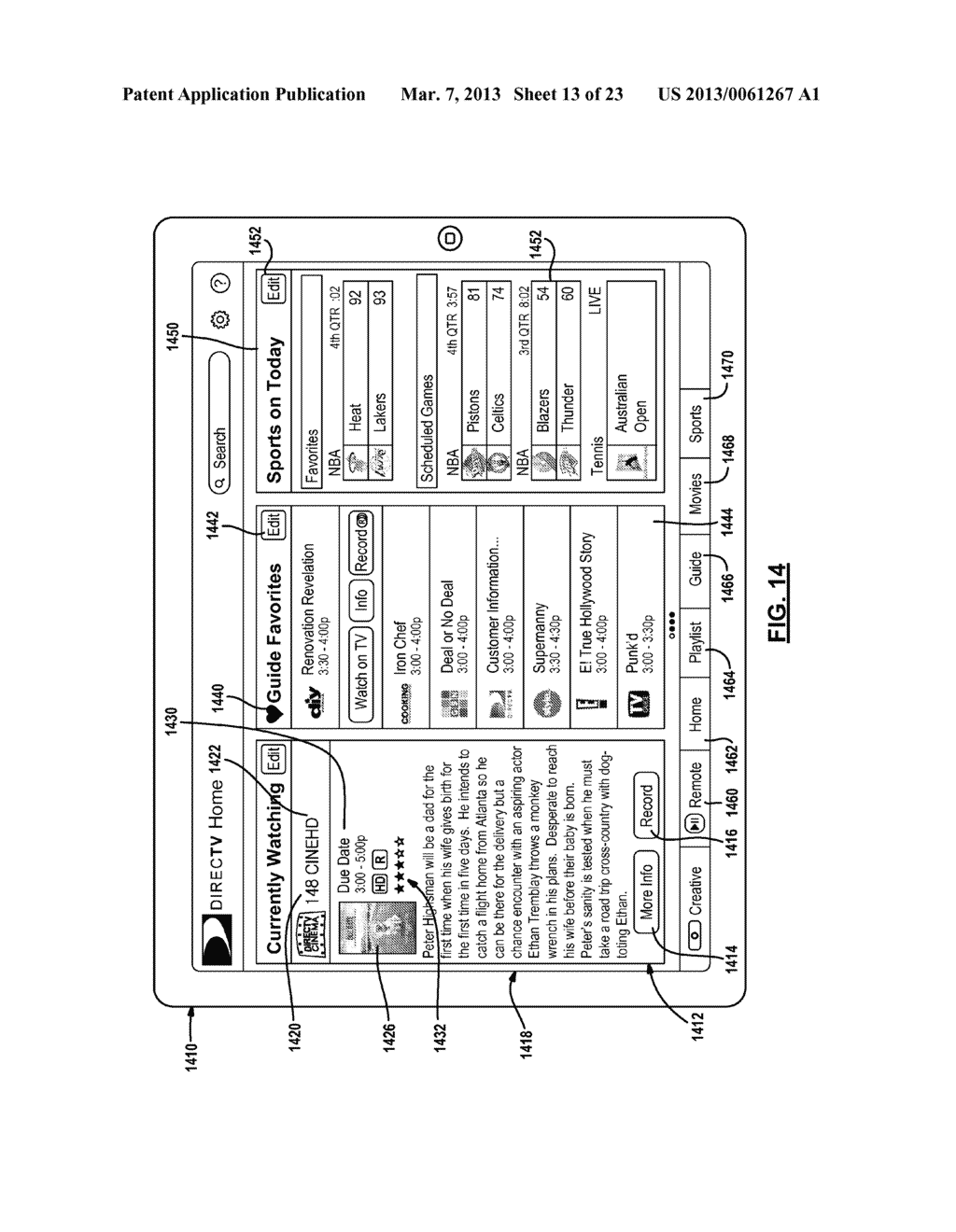 METHOD AND SYSTEM FOR USING A SECOND SCREEN DEVICE FOR INTERACTING WITH A     SET TOP BOX TO ENHANCE A USER EXPERIENCE - diagram, schematic, and image 14