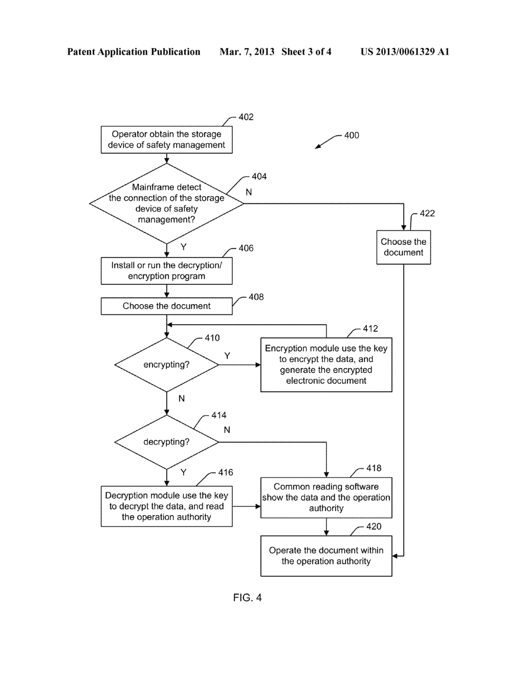 Method Of Decrypting An Electronic Document For The Safety Management Of     The Electronic Document - diagram, schematic, and image 04