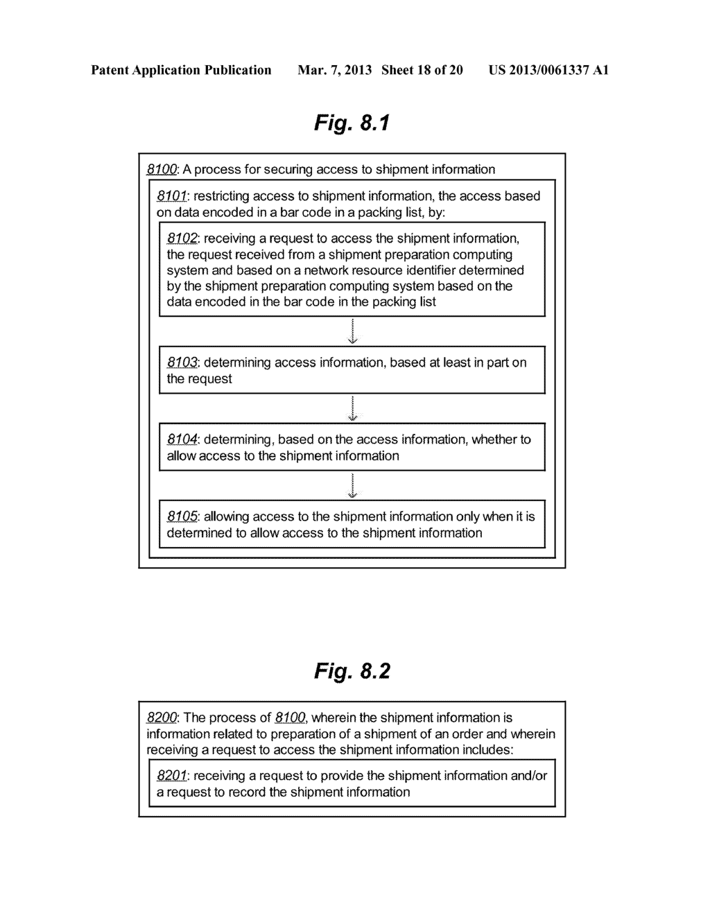 SECURING SHIPMENT INFORMATION ACCESSED BASED ON DATA ENCODED IN     MACHINE-READABLE DATA BLOCKS - diagram, schematic, and image 19