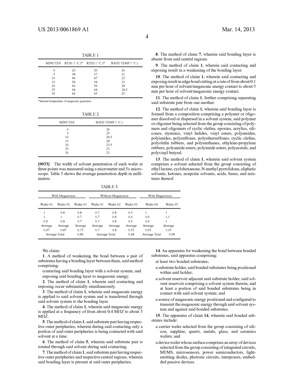 USE OF MEGASONIC ENERGY TO ASSIST EDGE BOND REMOVAL IN A ZONAL TEMPORARY     BONDING PROCESS - diagram, schematic, and image 07