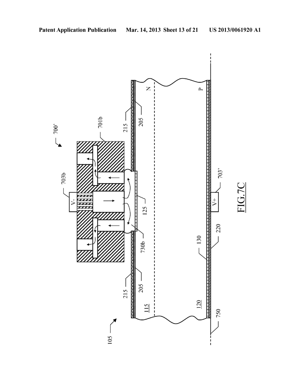 PHOTOVOLTAIC CELL WITH POROUS SEMICONDUCTOR REGIONS FOR ANCHORING CONTACT     TERMINALS, ELECTROLITIC AND ETCHING MODULES, AND RELATED PRODUCTION LINE - diagram, schematic, and image 14