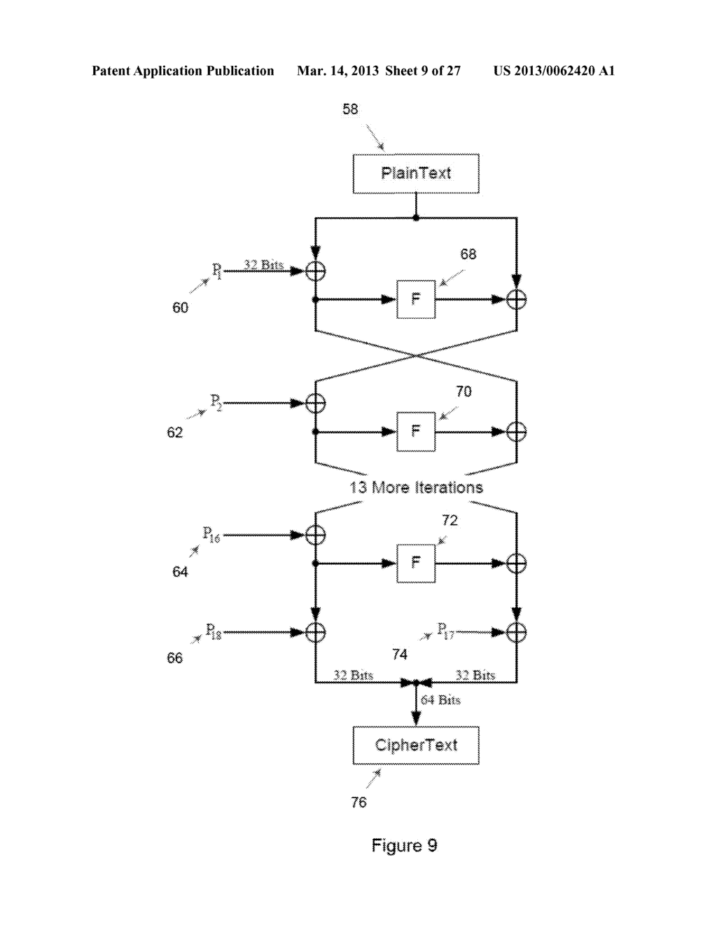 METHOD AND SYSTEM FOR THE GENERATION AND VALIDATION OF PERSONAL     IDENTIFICATION NUMBERS - diagram, schematic, and image 10