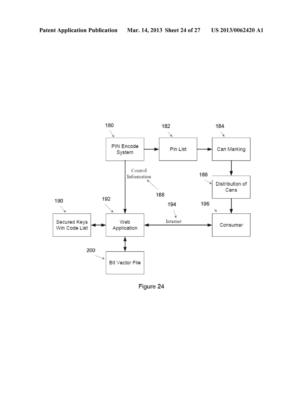 METHOD AND SYSTEM FOR THE GENERATION AND VALIDATION OF PERSONAL     IDENTIFICATION NUMBERS - diagram, schematic, and image 25