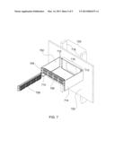 ARM-ANCHORED COLLAPSIBLE BRACKET FOR HOLDING RACK-MOUNTABLE EQUIPMENT diagram and image