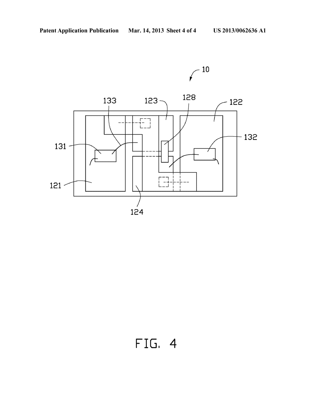 LED DEVICE HAVING TWO LED DIES SEPARATED BY A DAM - diagram, schematic, and image 05