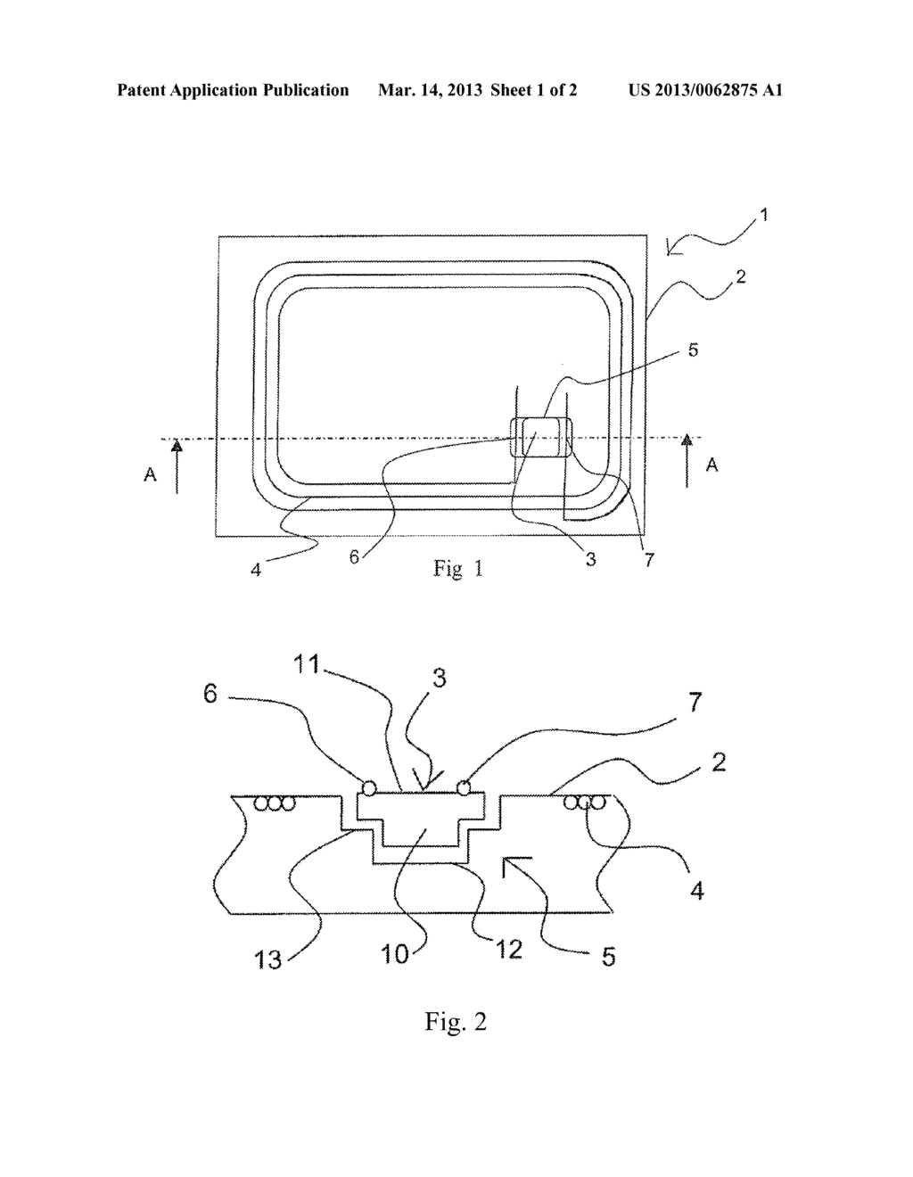 FIBROUS INSERT CONSISTING OF A SINGLE LAYER AND EQUIPPED WITH A     CONTACTLESS COMMUNICATION ELECTRONIC DEVICE - diagram, schematic, and image 02