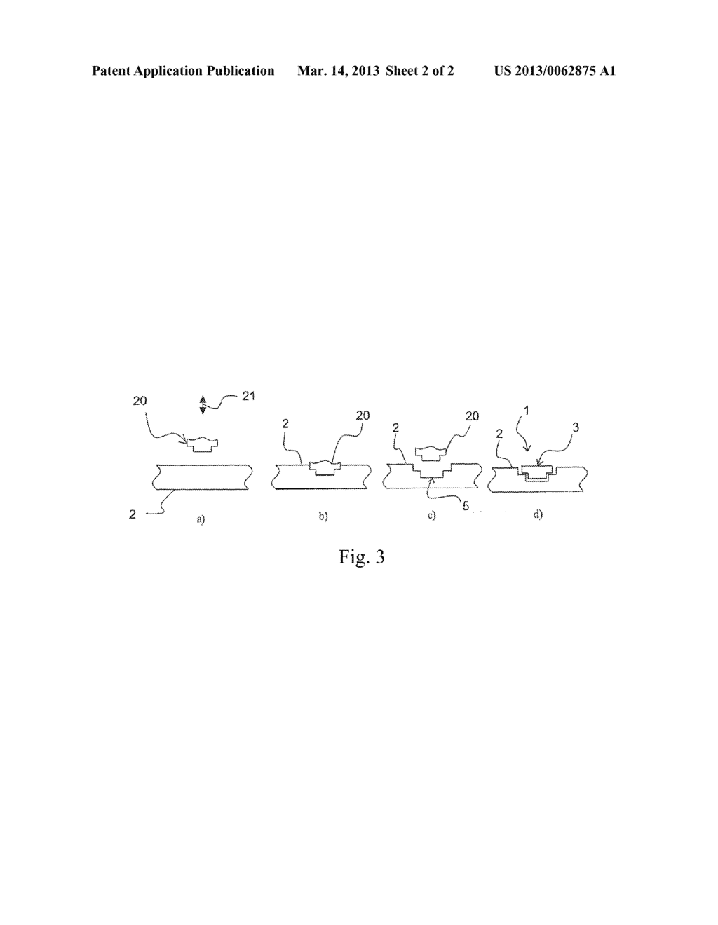 FIBROUS INSERT CONSISTING OF A SINGLE LAYER AND EQUIPPED WITH A     CONTACTLESS COMMUNICATION ELECTRONIC DEVICE - diagram, schematic, and image 03