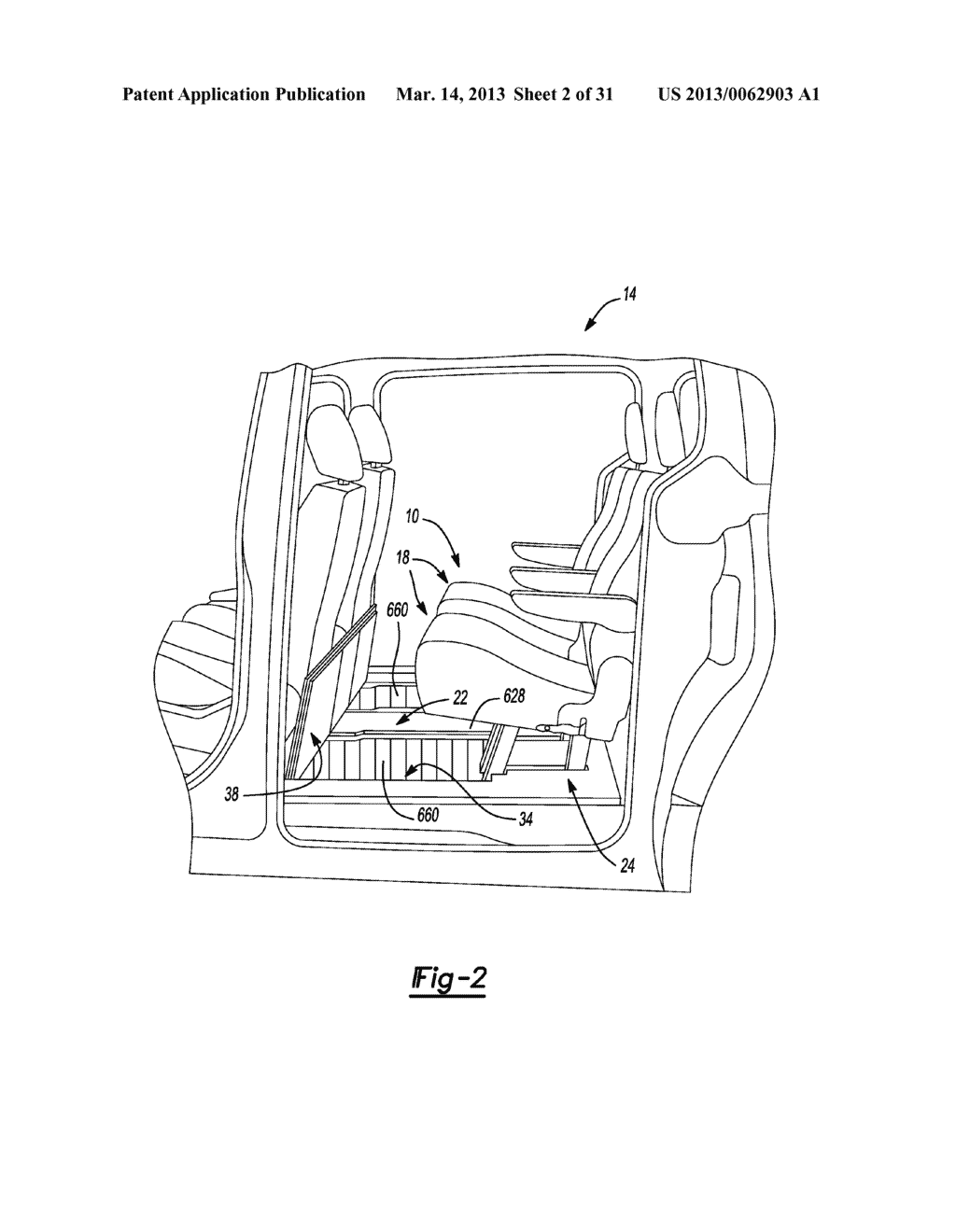 STOWABLE SEAT ARRANGEMENT FOR A MOTOR VEHICLE - diagram, schematic, and image 03