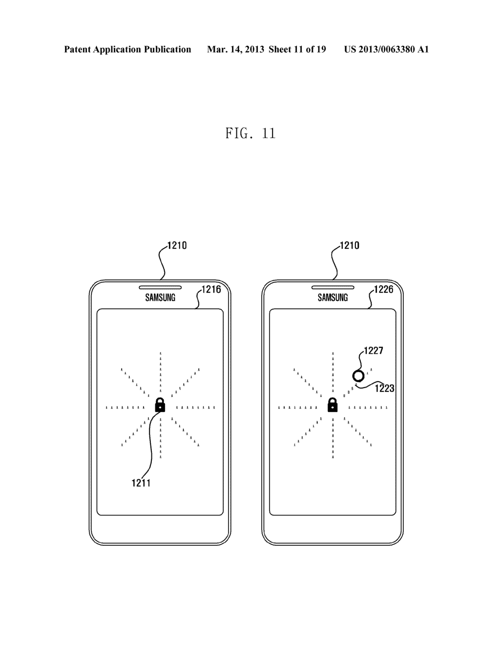 USER INTERFACE FOR CONTROLLING RELEASE OF A LOCK STATE IN A TERMINAL - diagram, schematic, and image 12