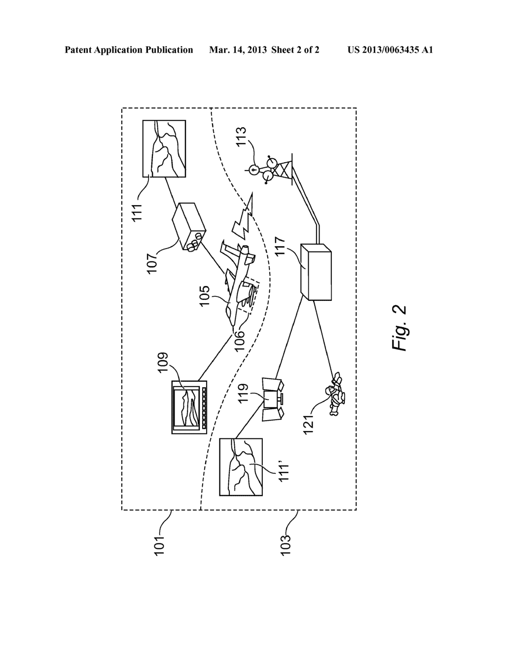 SIMULATING A TERRAIN VIEW FROM AN AIRBORNE POINT OF VIEW - diagram, schematic, and image 03