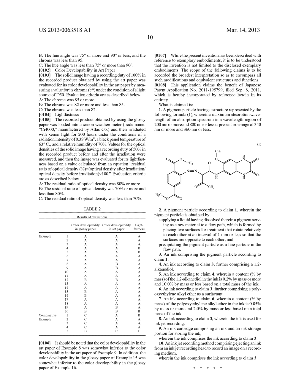 PIGMENT PARTICLE, INK, INK CARTRIDGE, AND INK JET RECORDING METHOD - diagram, schematic, and image 11