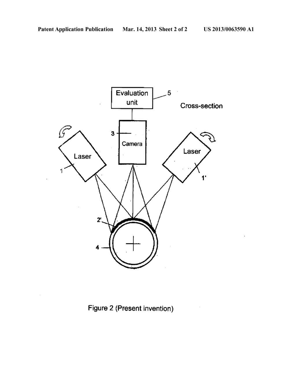 METHOD AND APPARATUS FOR MEASUREMENT OF THE PROFILE GEOMETRY OF     CYLINDRICAL BODIES - diagram, schematic, and image 03