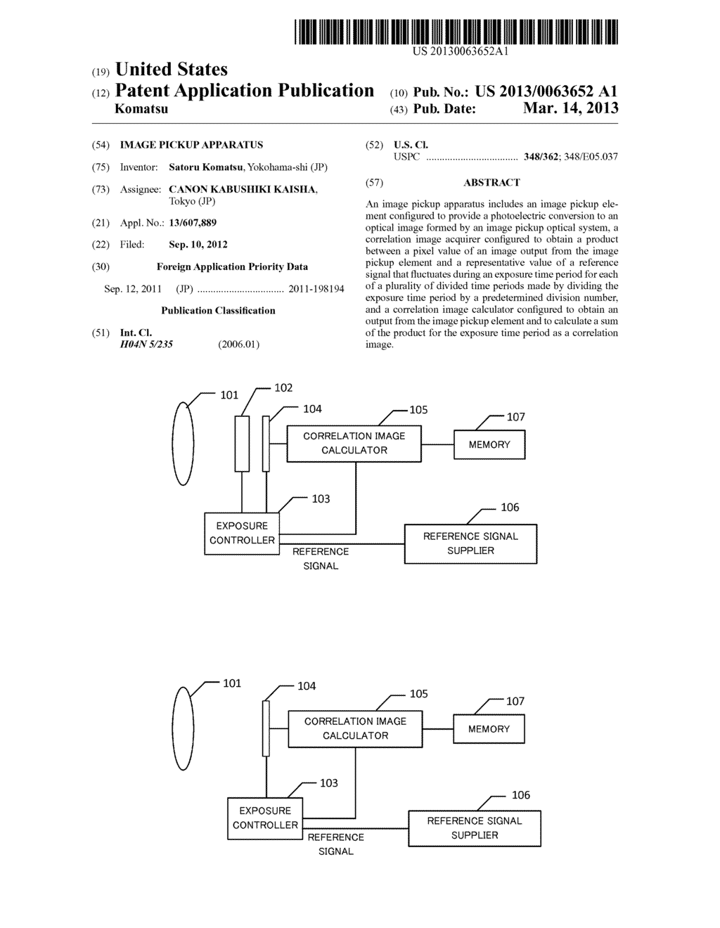 IMAGE PICKUP APPARATUS - diagram, schematic, and image 01