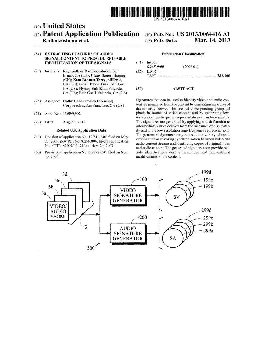 Extracting Features of Audio Signal Content to Provide Reliable     Identification of the Signals - diagram, schematic, and image 01