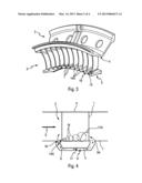 VORTEX GENERATORS FOR GENERATING VORTICES UPSTREAM OF A CASCADE OF     COMPRESSOR BLADES diagram and image