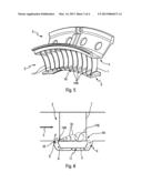 VORTEX GENERATORS FOR GENERATING VORTICES UPSTREAM OF A CASCADE OF     COMPRESSOR BLADES diagram and image