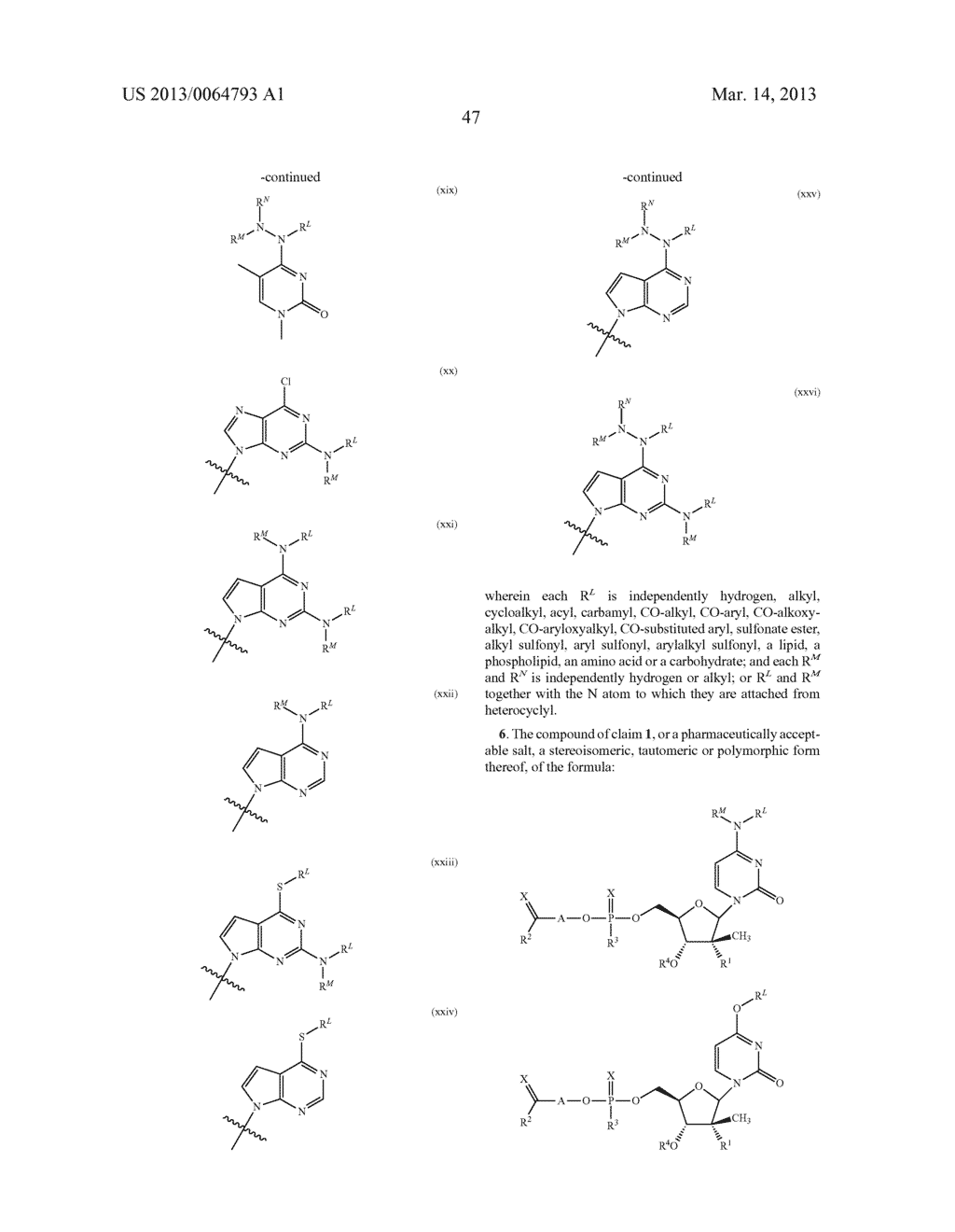 COMPOUNDS AND PHARMACEUTICAL COMPOSITIONS FOR THE TREATMENT OF VIRAL     INFECTIONS - diagram, schematic, and image 48