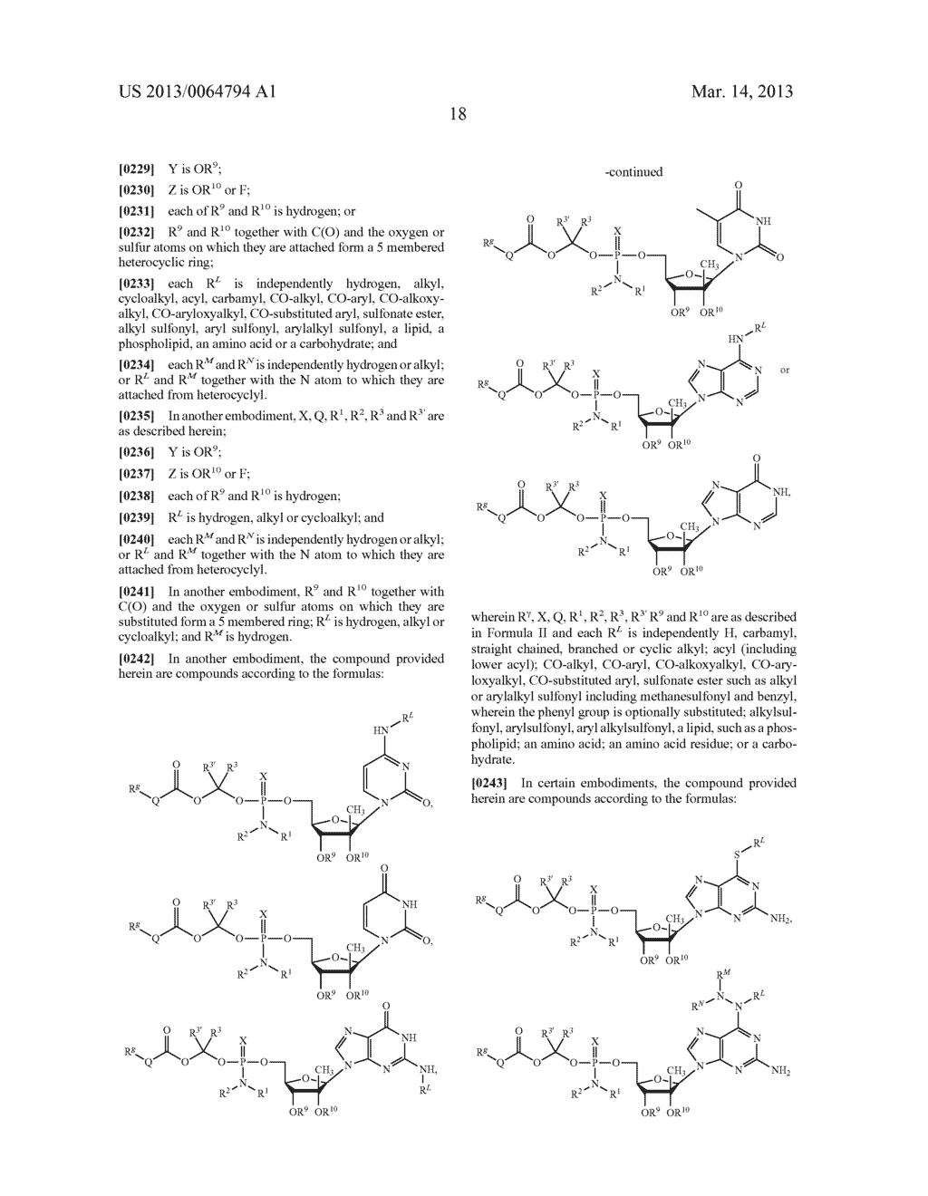 Substituted Carbonyloxymethylphosphoramidate Compounds and Pharmaceutical     Compositions for the Treatment of Viral Infections - diagram, schematic, and image 19