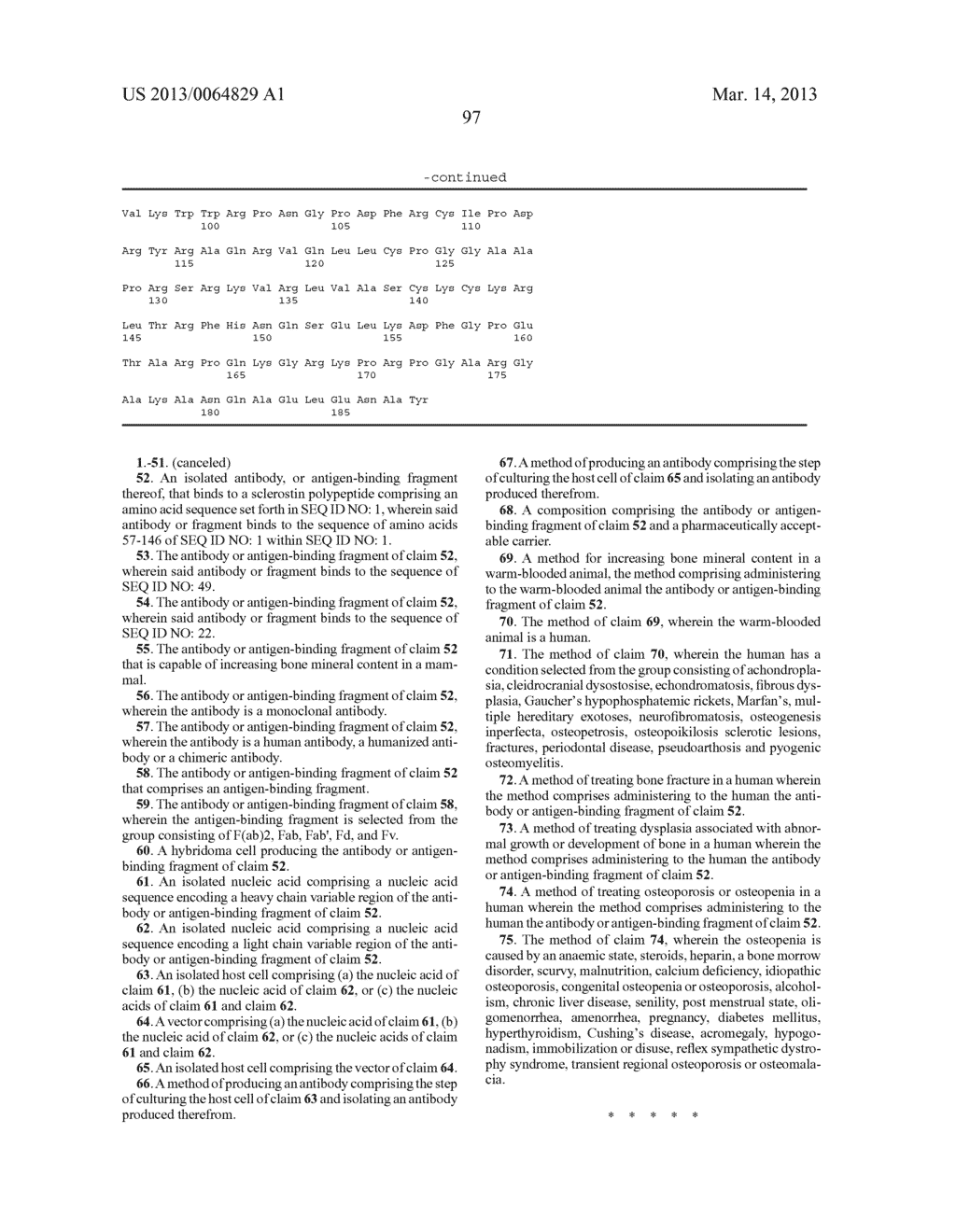 Antibodies Specific for Sclerostin and Methods for Increasing Bone     Mineralization - diagram, schematic, and image 105