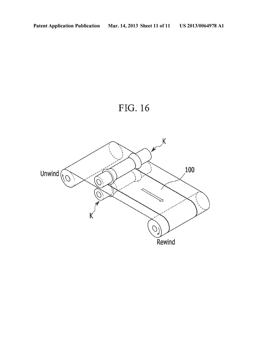 VACUUM ROLL-TO-ROLL DEVICE AND MANUFACTURING METHOD FOR ROLL-TYPE     SUBSTRATE - diagram, schematic, and image 12