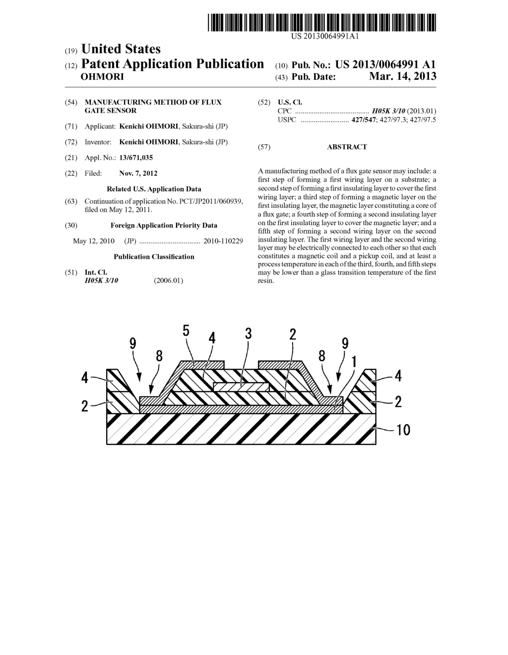 MANUFACTURING METHOD OF FLUX GATE SENSOR - diagram, schematic, and image 01