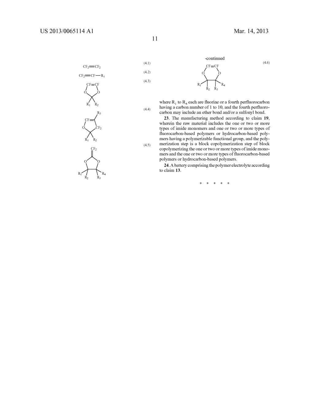 POLYMER ELECTROLYTE, MANUFACTURING METHOD FOR POLYMER ELECTROLYTE, IMIDE     MONOMER, AND BATTERY - diagram, schematic, and image 12