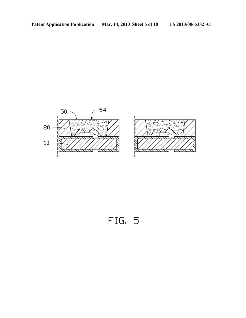 METHOD FOR MANUFACTURING LED WITH AN ENCAPSULANT HAVING A FLAT TOP FACE - diagram, schematic, and image 06