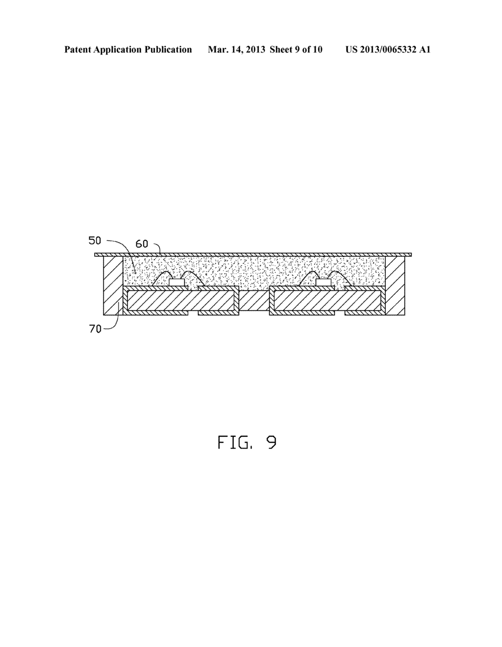 METHOD FOR MANUFACTURING LED WITH AN ENCAPSULANT HAVING A FLAT TOP FACE - diagram, schematic, and image 10