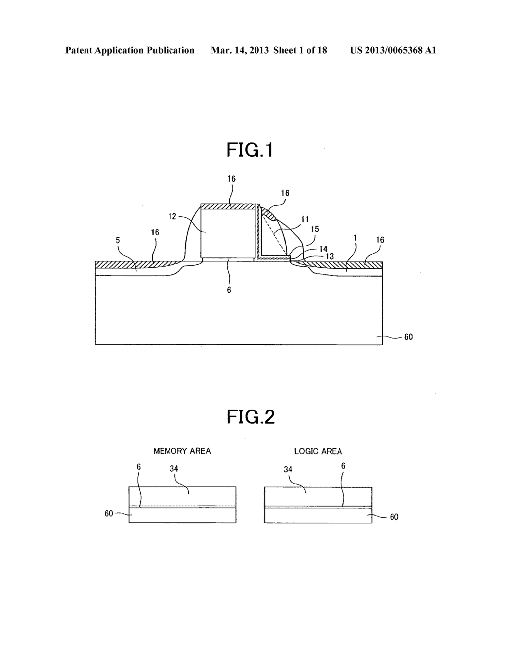 NON-VOLATILE SEMICONDUCTOR DEVICE AND METHOD OF FABRICATING EMBEDDED     NON-VOLATILE SEMICONDUCTOR MEMORY DEVICE WITH SIDEWALL GATE - diagram, schematic, and image 02