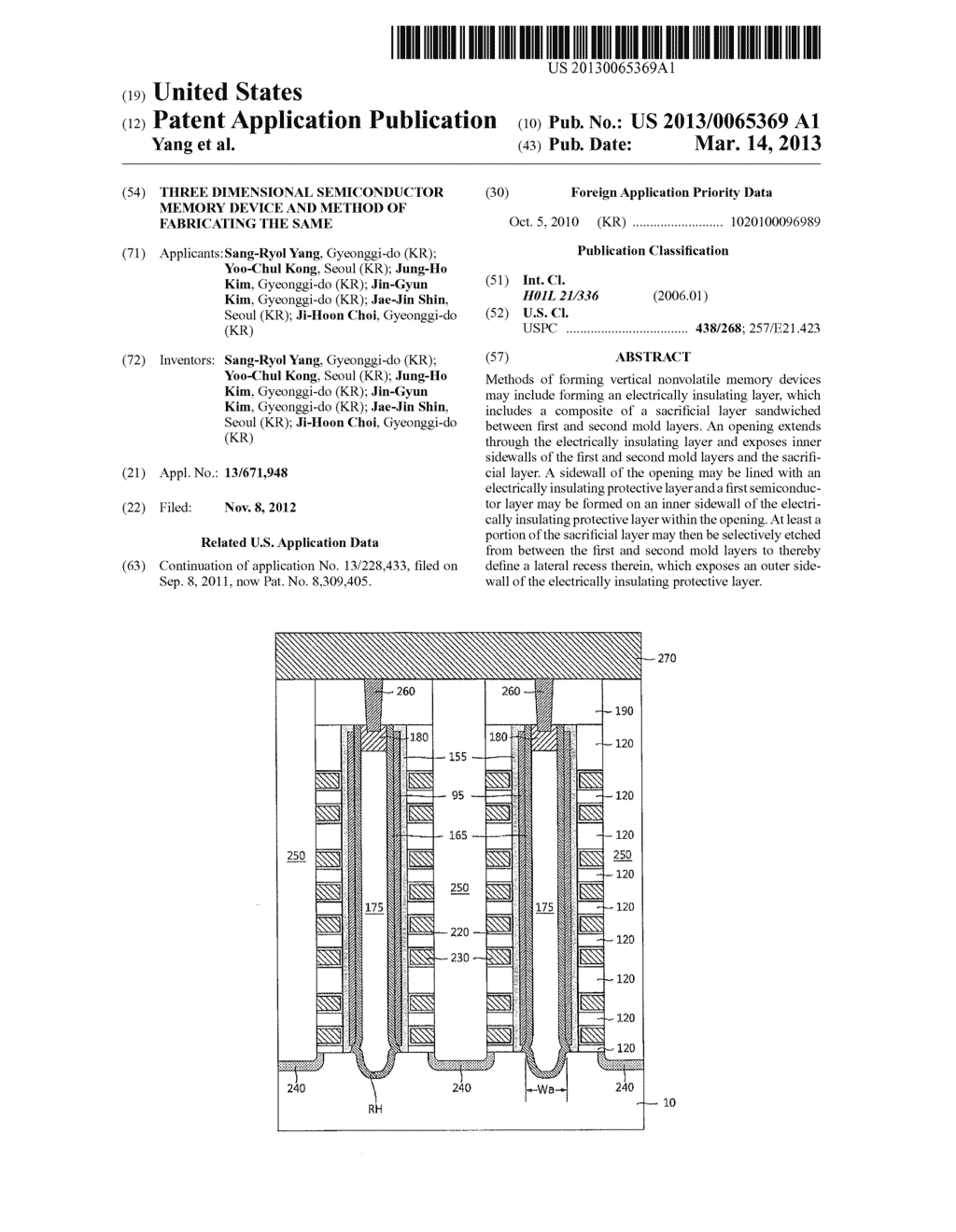 THREE DIMENSIONAL SEMICONDUCTOR MEMORY DEVICE AND METHOD OF FABRICATING     THE SAME - diagram, schematic, and image 01