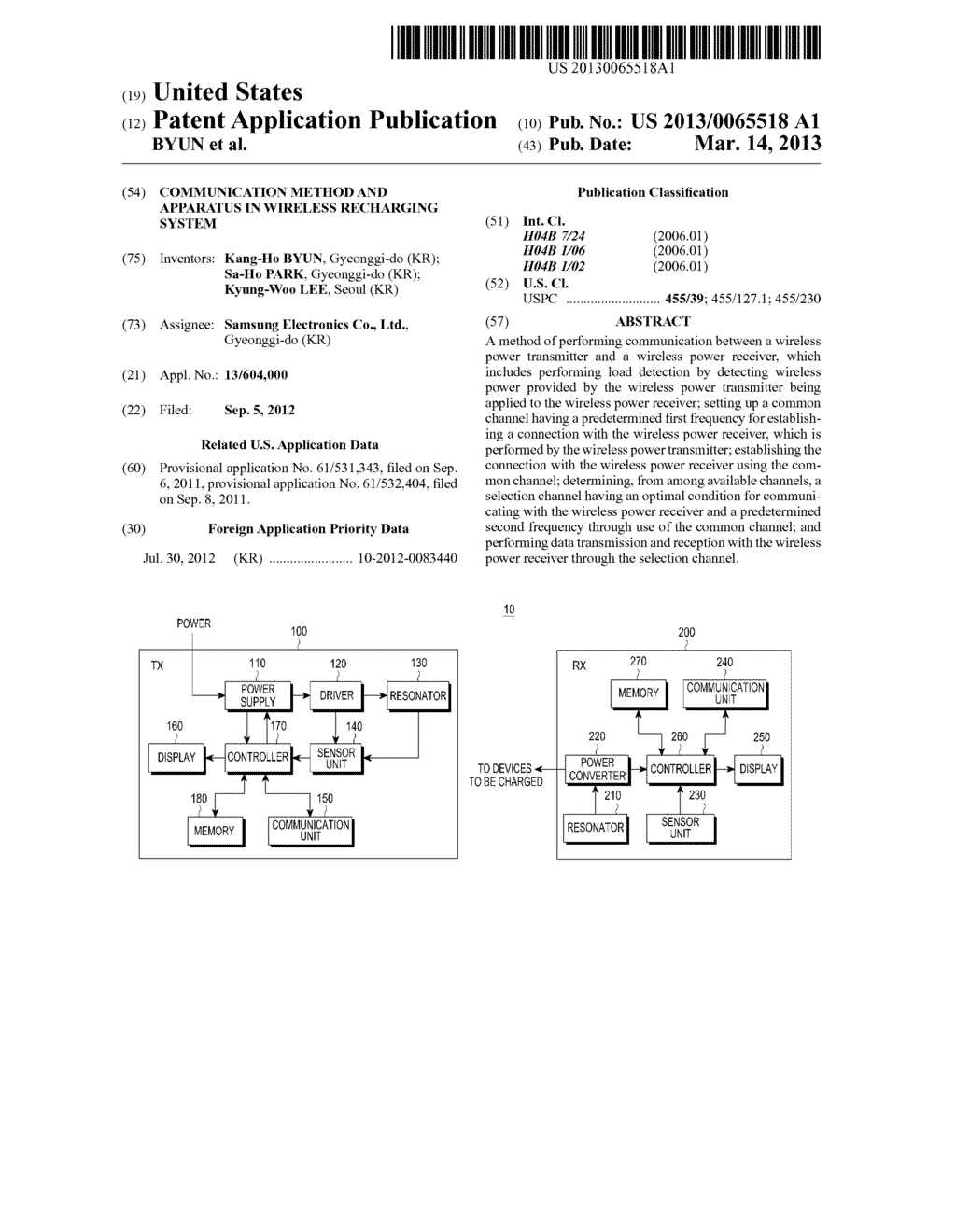 COMMUNICATION METHOD AND APPARATUS IN WIRELESS RECHARGING SYSTEM - diagram, schematic, and image 01