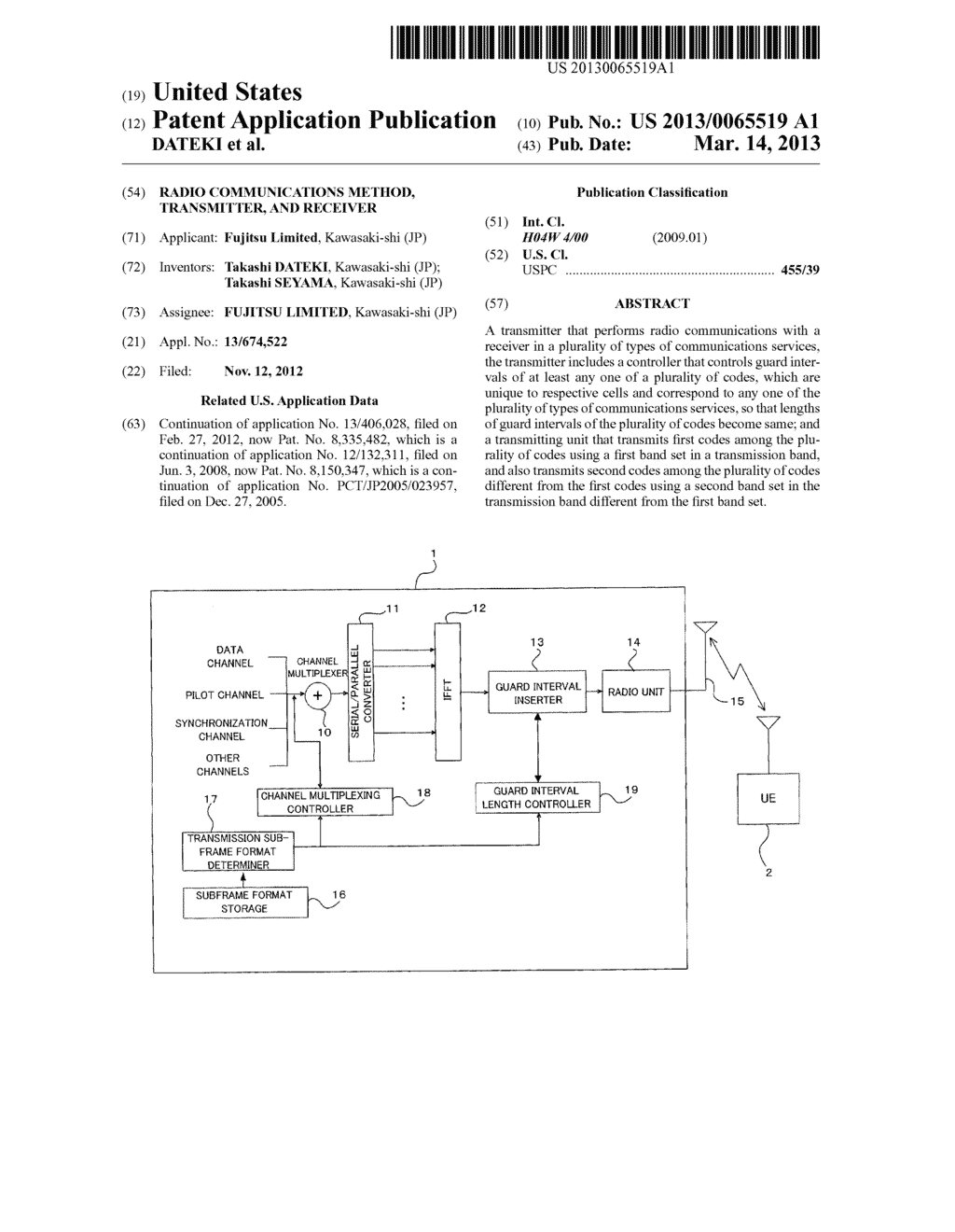 RADIO COMMUNICATIONS METHOD, TRANSMITTER, AND RECEIVER - diagram, schematic, and image 01