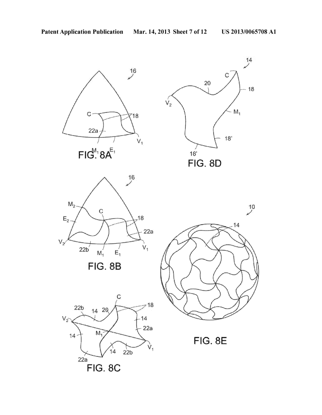 DIMPLE PATTERNS FOR GOLF BALLS - diagram, schematic, and image 08