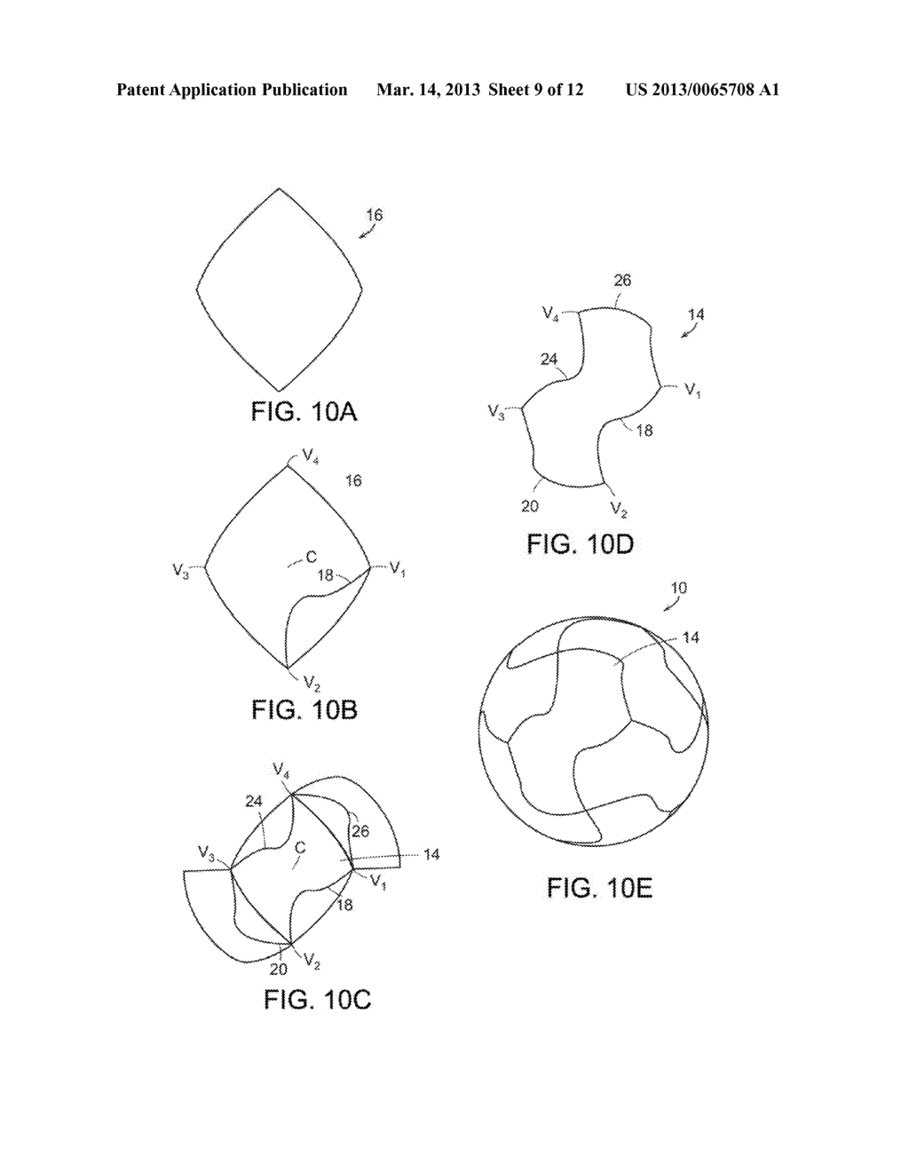 DIMPLE PATTERNS FOR GOLF BALLS - diagram, schematic, and image 10