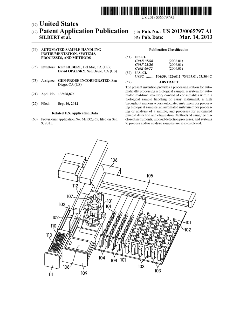 AUTOMATED SAMPLE HANDLING INSTRUMENTATION, SYSTEMS, PROCESSES, AND METHODS - diagram, schematic, and image 01