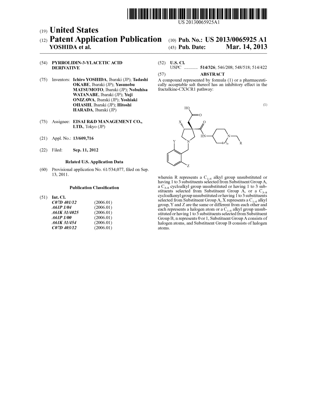 PYRROLIDIN-3-YLACETIC ACID DERIVATIVE - diagram, schematic, and image 01