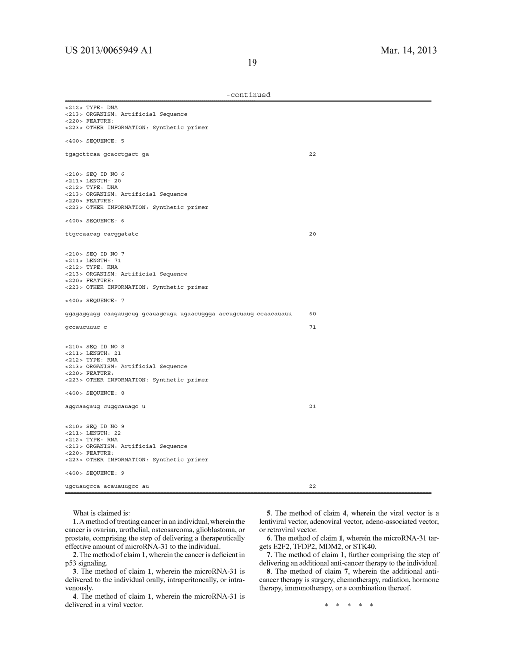 MICRORNA MIRNA-31 AS A THERAPEUTIC APPROACH FOR THE TREATMENT OF CANCER - diagram, schematic, and image 44