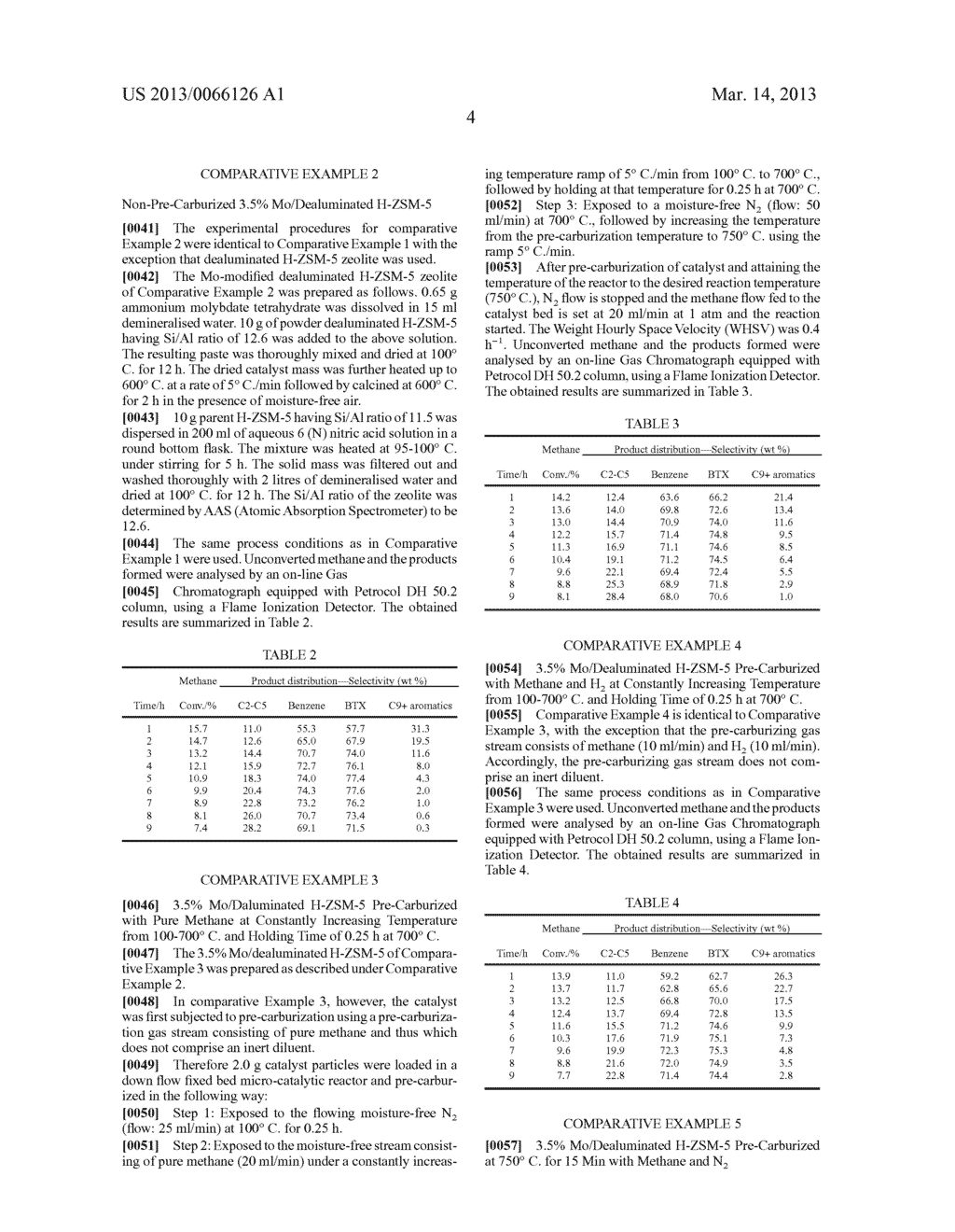 PRE-CARBURIZED MOLYBDENUM-MODIFIED ZEOLITE CATALYST AND USE THEREOF FOR     THE AROMATIZATION OF LOWER ALKANES - diagram, schematic, and image 05