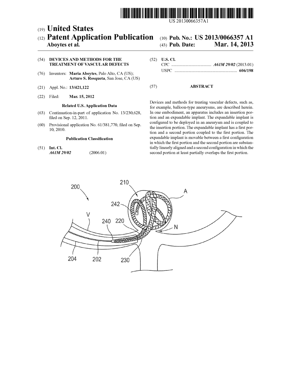 DEVICES AND METHODS FOR THE TREATMENT OF VASCULAR DEFECTS - diagram, schematic, and image 01