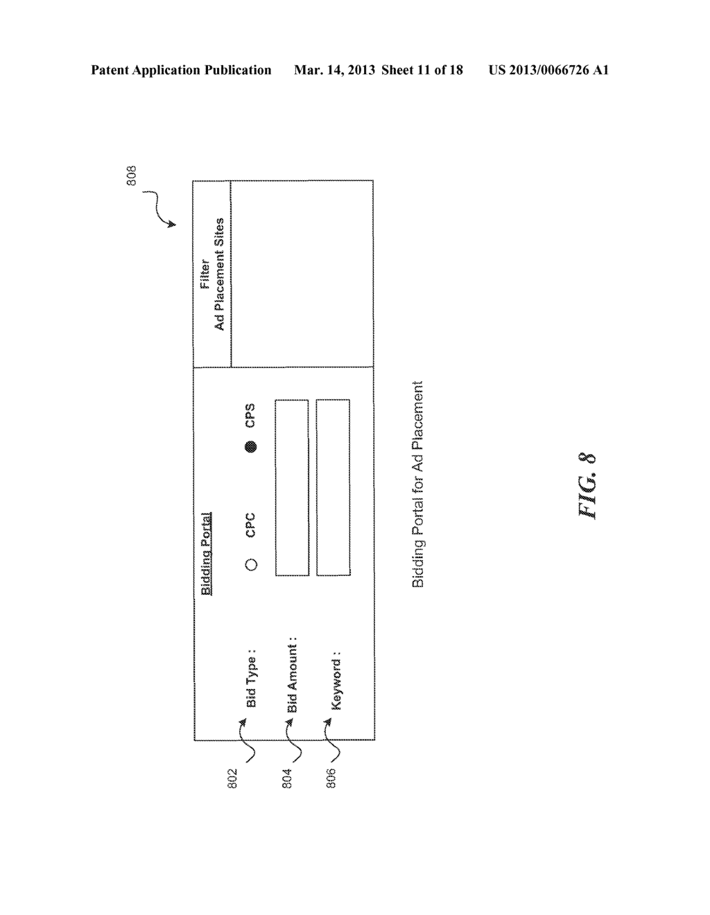 METHODS AND SYSTEMS FOR BIDDING AND DISPLAYING ADVERTISEMENTS UTILIZING     VARIOUS COST MODELS - diagram, schematic, and image 12