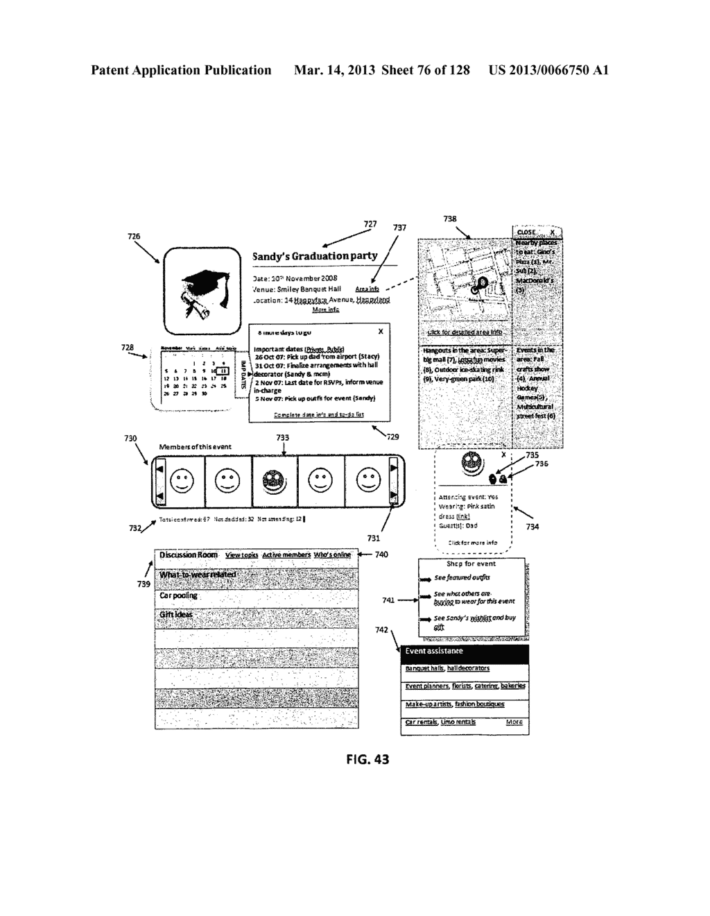 SYSTEM AND METHOD FOR COLLABORATIVE SHOPPING, BUSINESS AND ENTERTAINMENT - diagram, schematic, and image 77