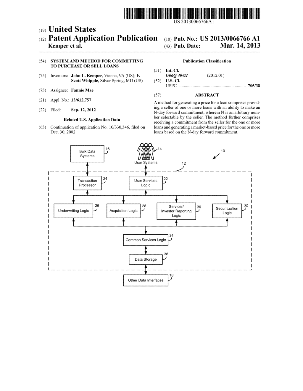 SYSTEM AND METHOD FOR COMMITTING TO PURCHASE OR SELL LOANS - diagram, schematic, and image 01