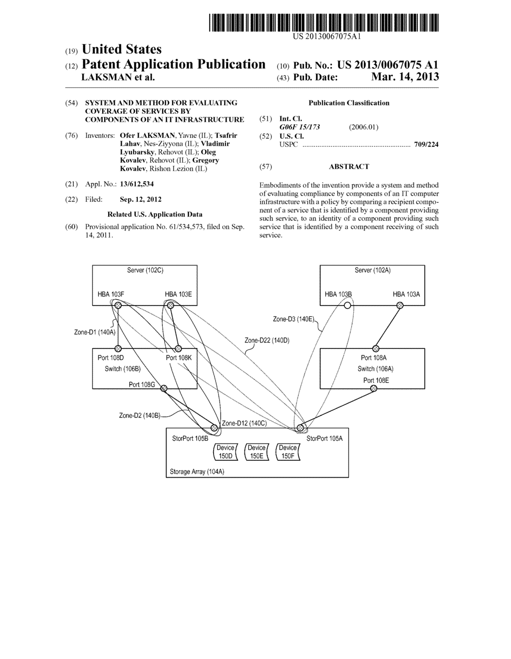 SYSTEM AND METHOD FOR EVALUATING COVERAGE OF SERVICES BY COMPONENTS OF AN     IT INFRASTRUCTURE - diagram, schematic, and image 01