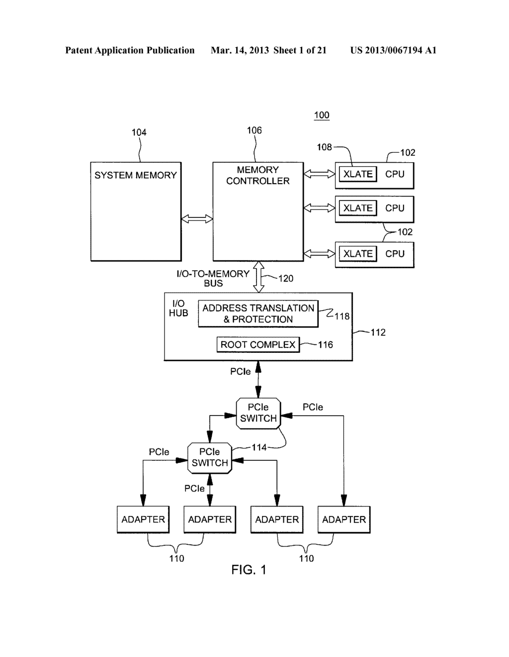 TRANSLATION OF INPUT/OUTPUT ADDRESSES TO MEMORY ADDRESSES - diagram, schematic, and image 02