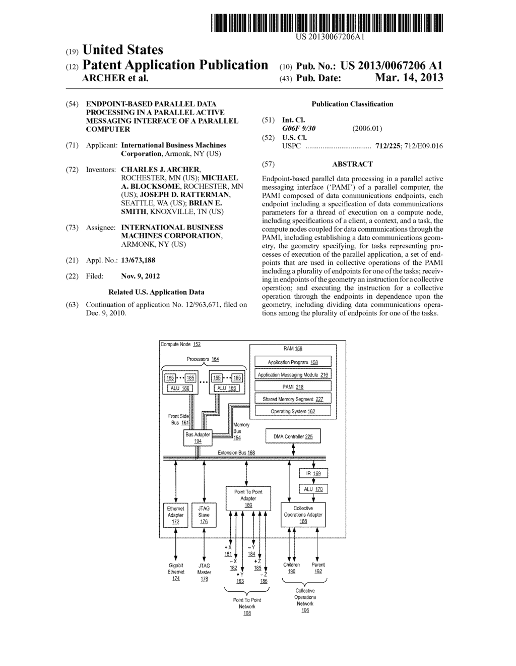 Endpoint-Based Parallel Data Processing In A Parallel Active Messaging     Interface Of A Parallel Computer - diagram, schematic, and image 01