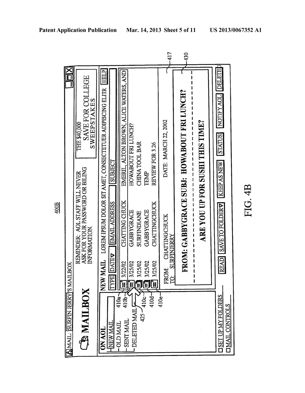 E-Mail Interface Having an Informational Tool Tip - diagram, schematic, and image 06