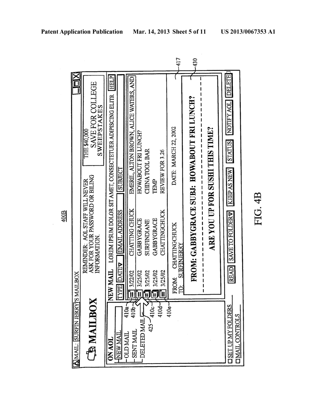 E-Mail Interface Having an Informational Tool Tip - diagram, schematic, and image 06