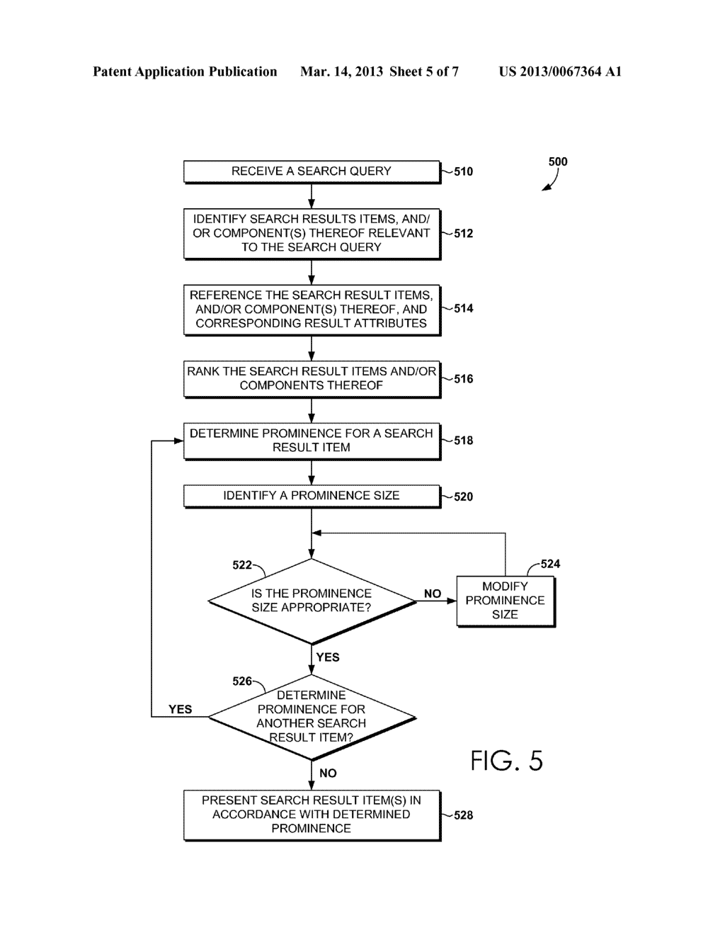 PRESENTING SEARCH RESULT ITEMS HAVING VARIED PROMINENCE - diagram, schematic, and image 06